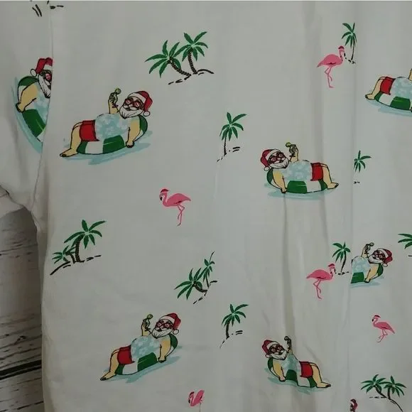 Cactus Boys Santa Flamingo‎ Christmas Shirt - Picture 2 of 4